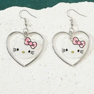Hello Kitty Heart Earrings